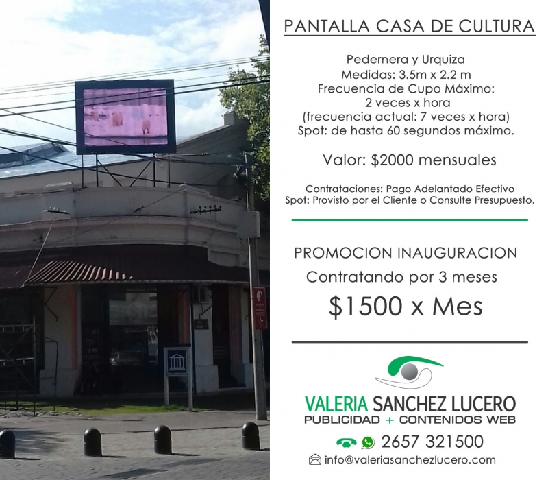 DISEÃ±O PANTALLA CASA DE LA CULTURA, Valeria Sanchez Lucero, Villa Mercedes